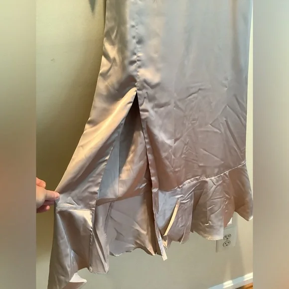 NWT Show Me Your Mumu Wedding/Party Claire Midi Dress Dune Luxe Satin Size Large - Picture 5 of 9